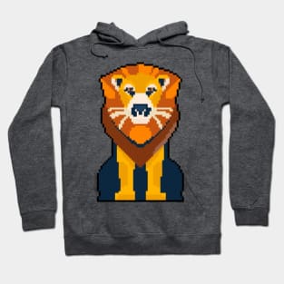 Regal Roar: Pixel Art Lion Design for Fashionable Attire Hoodie